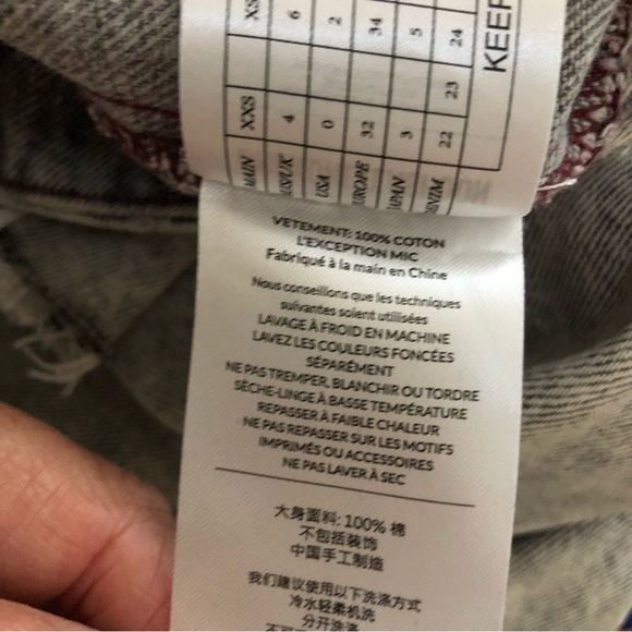 One X One Teaspoon Acid Wash Exposed Zipper Denim Skirt - Picture 7 of 12